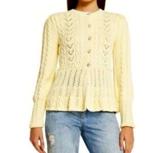 River Island Butter Yellow Knit Cardigan